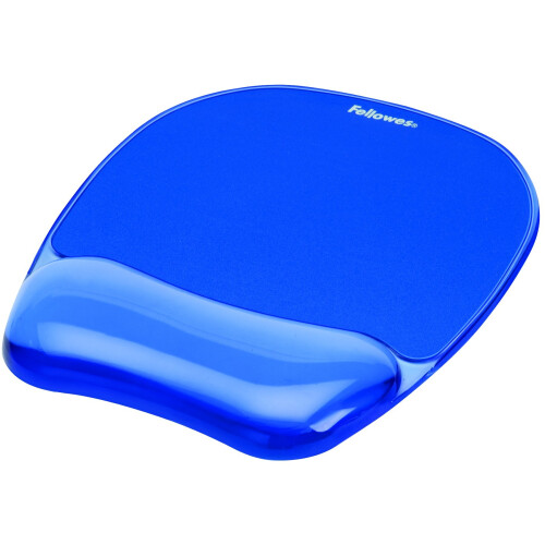 Fellowes Fellowes Crystals Gel Mouse Pad/Wrist Support - Blue