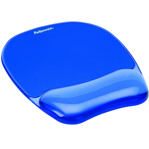 Fellowes Fellowes Crystals Gel Mouse Pad/Wrist Support - Blue 1