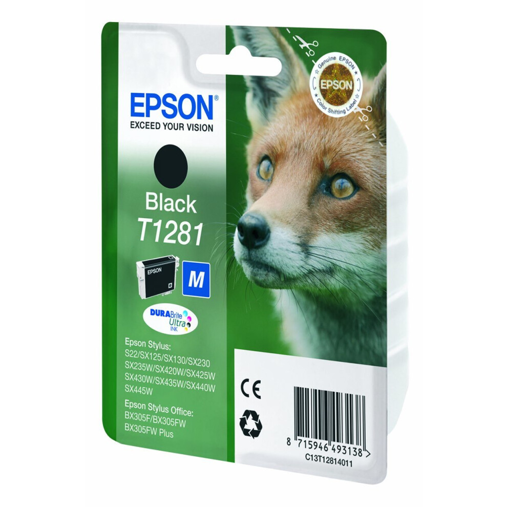 Epson Original Durabrite Fox C13T12814011 Ink Cartridge - Black