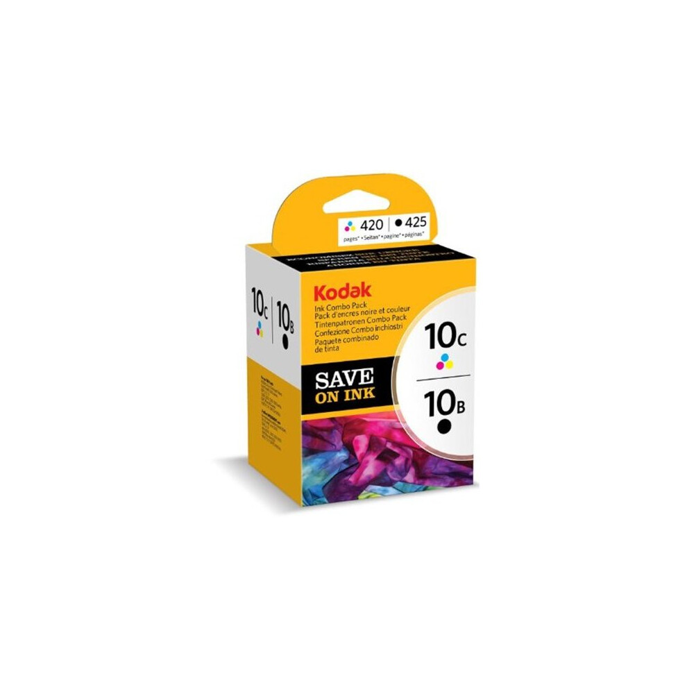 Kodak Genuine 10B/ 10C Ink Cartridge Combo Pack - Black/ Colour (425/ 420 Pages)