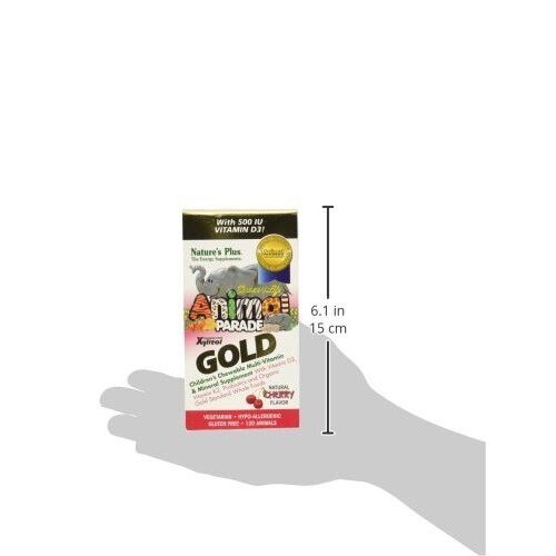 NaturesPlus, Animal Parade Gold, Complément à Croquer pour Enfants, Cerise, 120 Comprimés en Forme d'Animaux 2