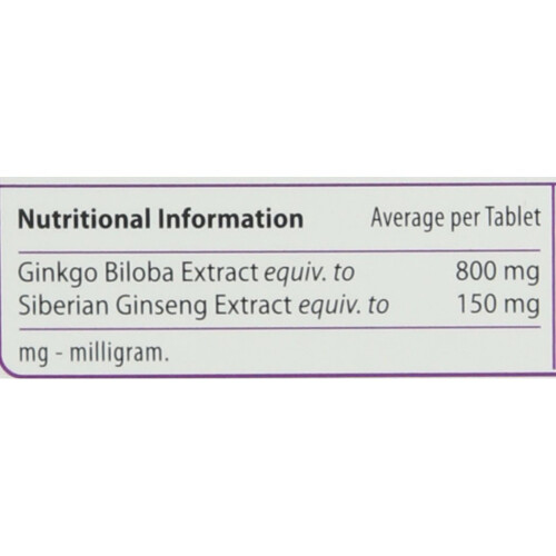 Vitabiotics Vitabiotics Ultra Ginkgo and Ginseng Tablets - 60 Tablets 1