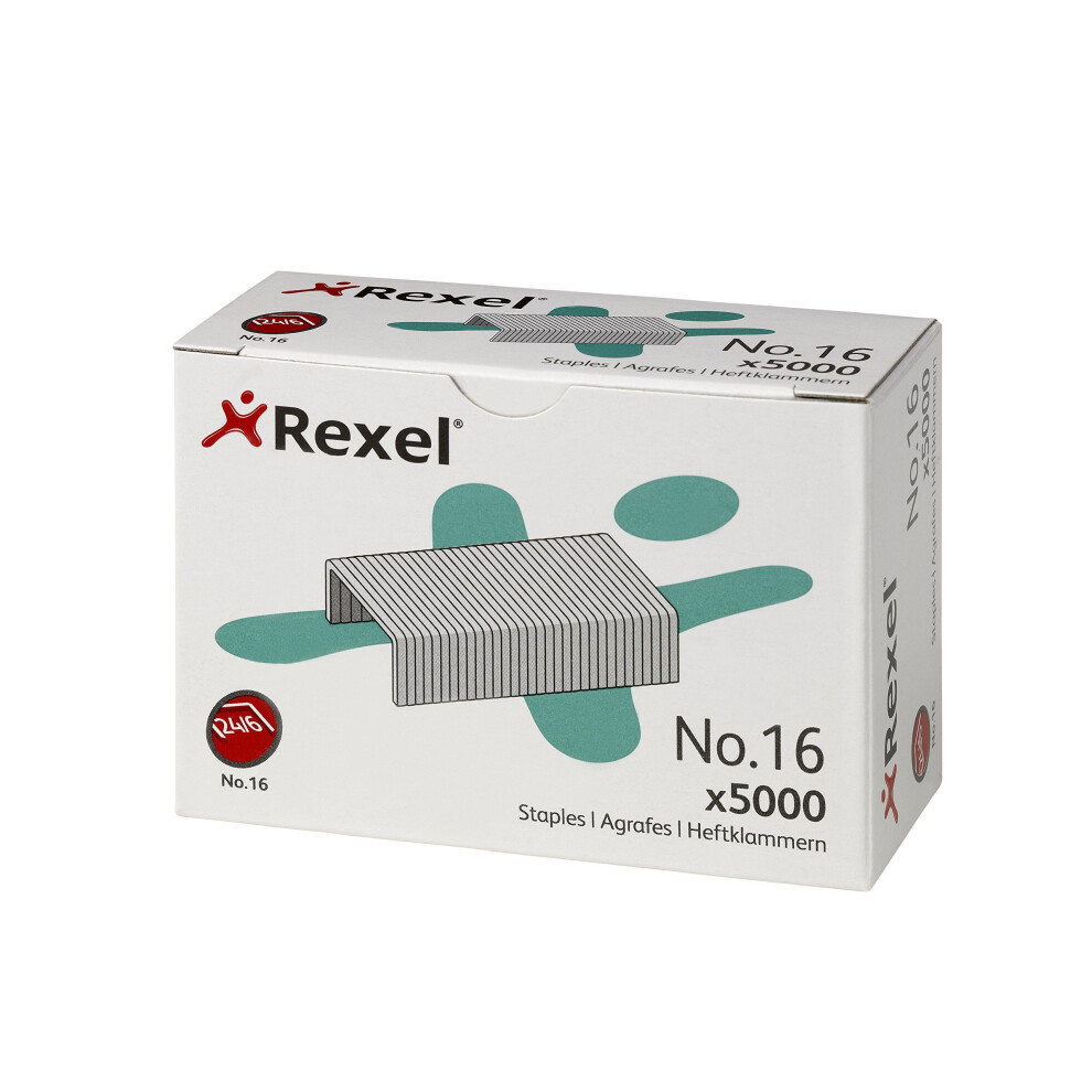 Rexel No.16 (24/6) 6Mm Staples 25 Sheet Capacity (Pack Of 5000) 5018203060108