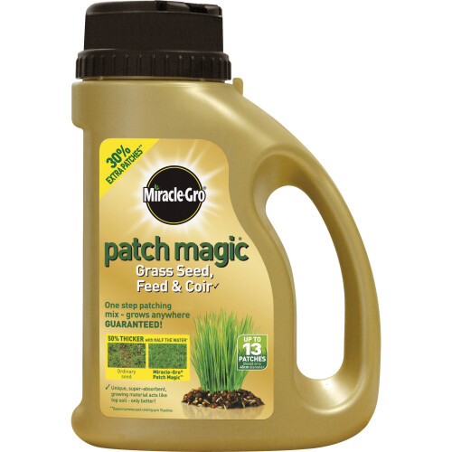 Miracle-Gro Miracle-Gro Patch Magic Grass Seed, Feed and Coir, 1015g Shaker Jar