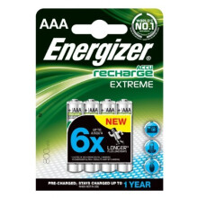 Energizer AAA 800mAh Rechargeable Batteries Carded 4
