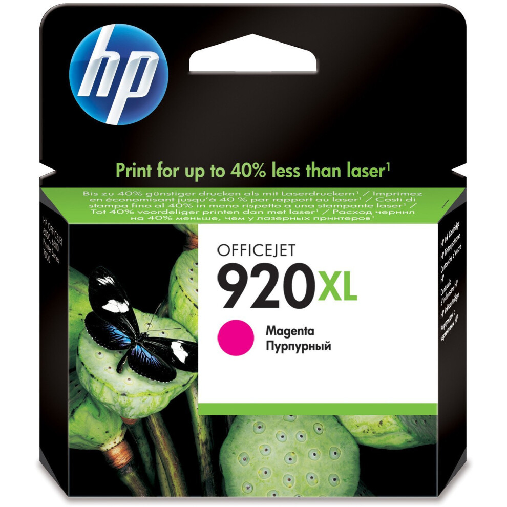 Hp 920XL High Yield Magenta Original Ink Cartridge (Cd973ae) Pink