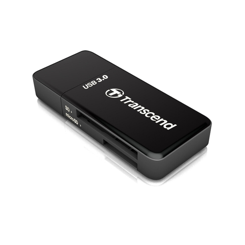Transcend Sd/Microsd Usb 3.0 Card Reader - Black 7038557041996