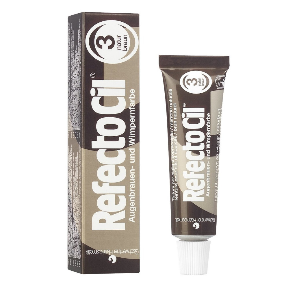 Refectocil Natural Brown 3 Eyelash And Eyebrow Tint 15ml