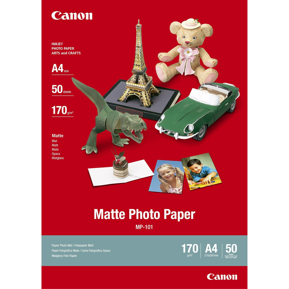 Canon MP101 Matte Photo Paper (A4, 170GSM, 50 Sheets)