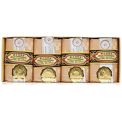 Savon Sandalwood Bee & Flower, 125g (Pack de 4)