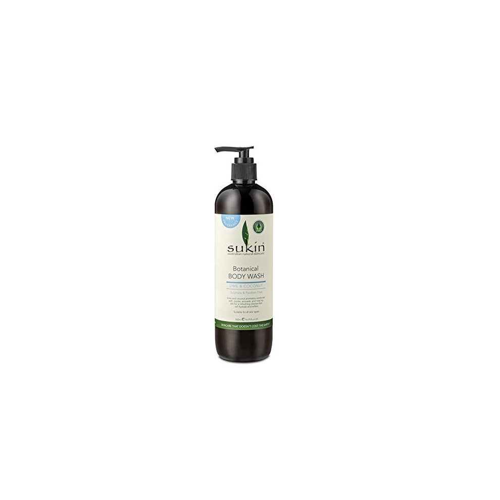 Sukin Botanical Body Wash - Lime &amp Coconut 500ml by Sukin