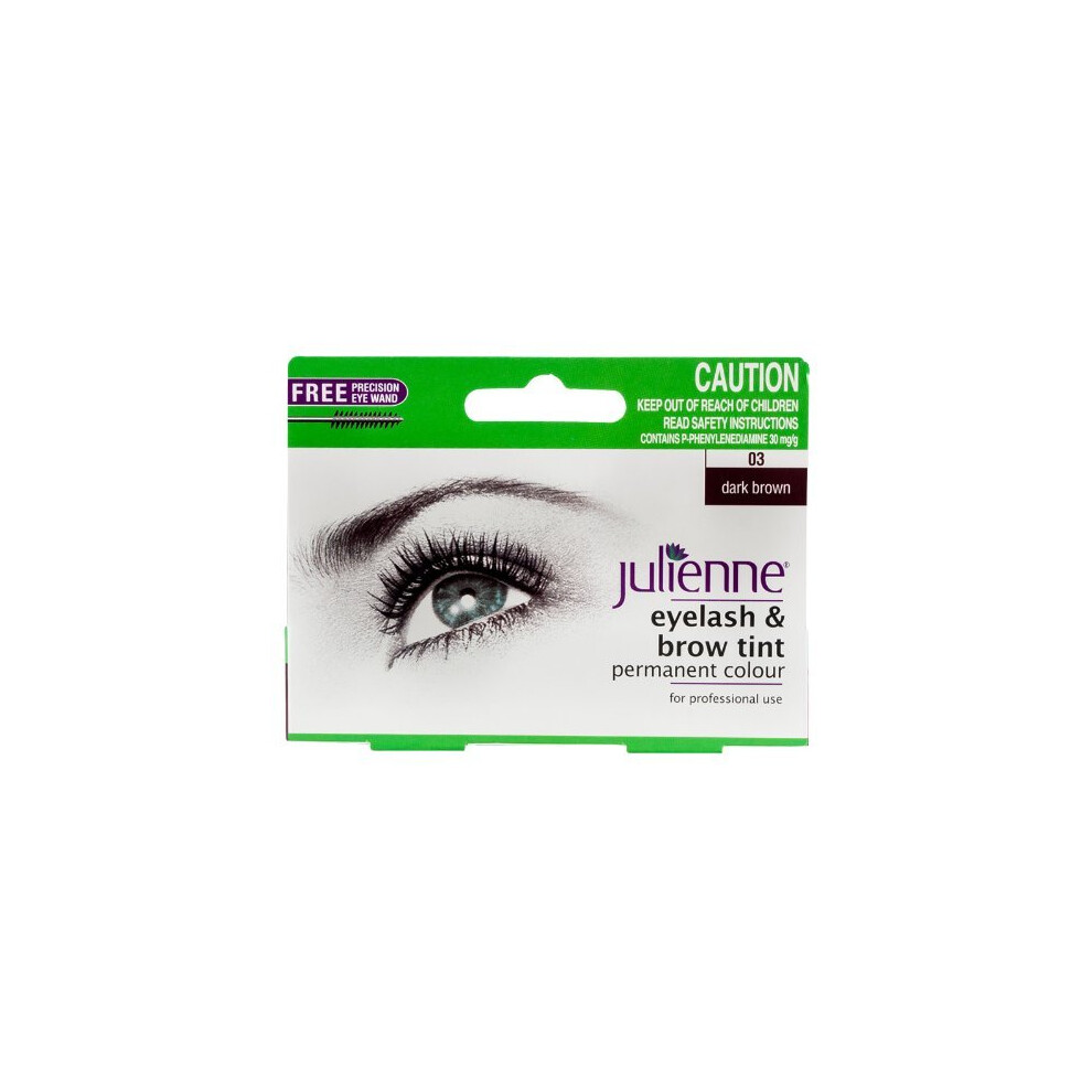 Julienne Eyelash and Eyebrow Permanent Dark Brown 03 Colour Tint 15ml