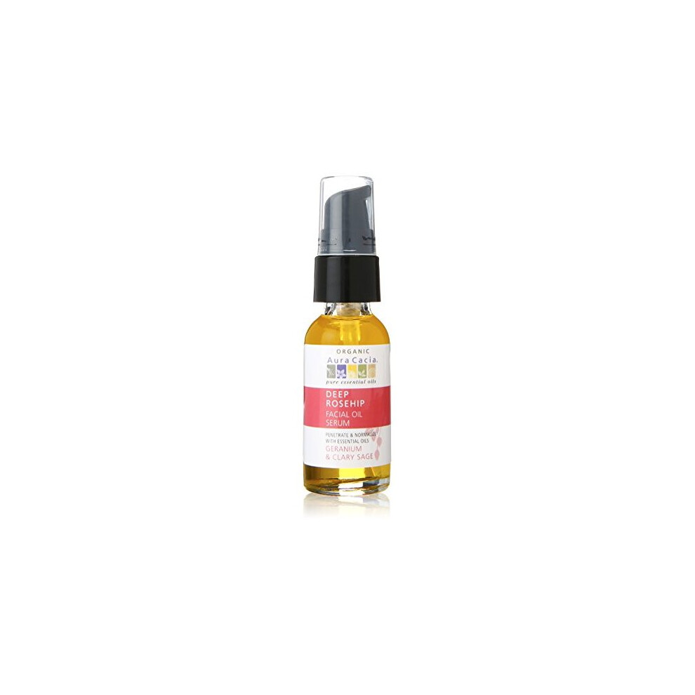 Photos - Other Cosmetics Aura Cacia Deep Rosehip Facial Oil Serum, 1 Fluid Ounce 