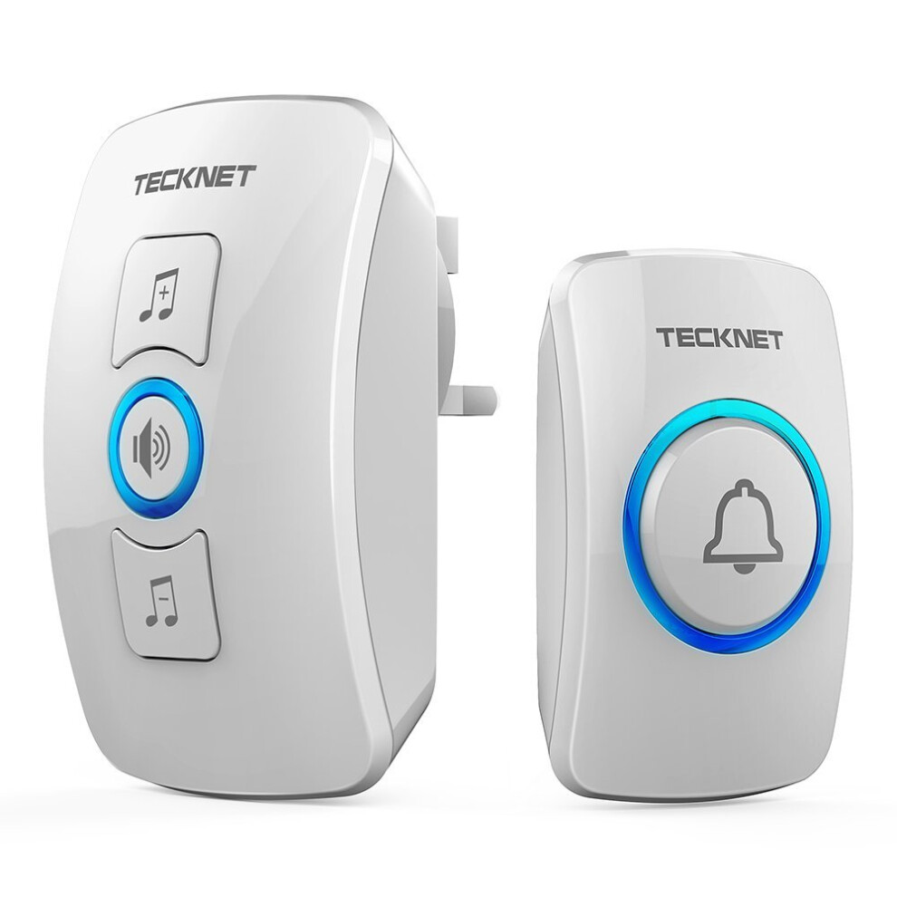 TeckNet Wireless Doorbell | Wall Plug-in Cordless Door Chime
