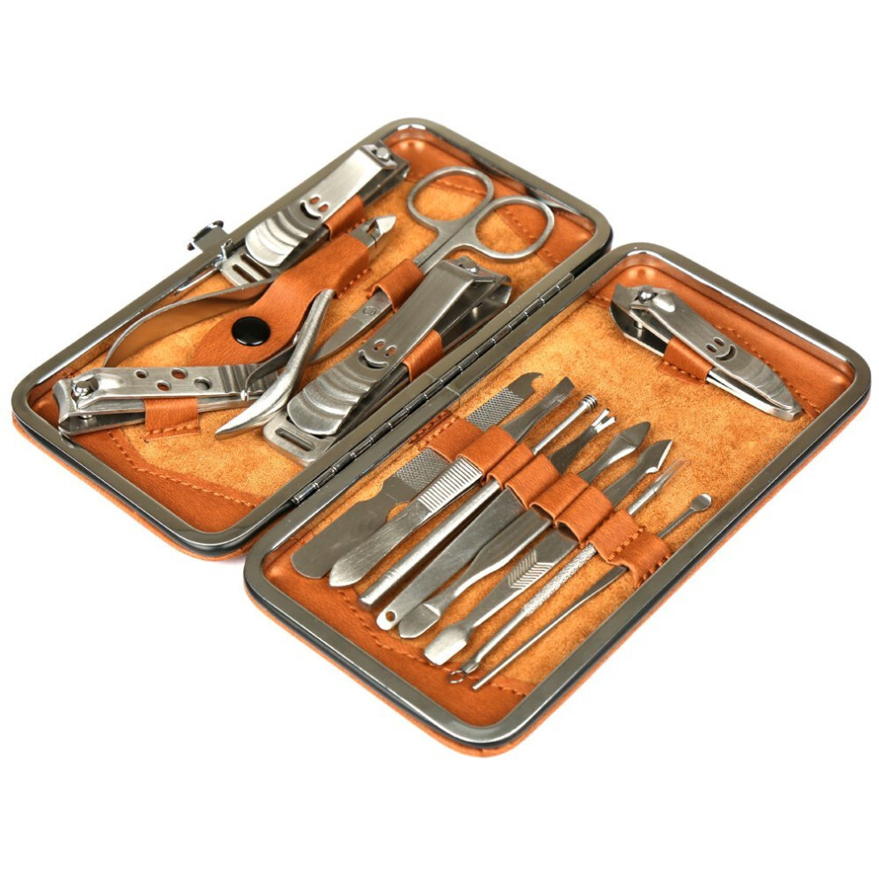 H&S 14 Pcs Nail Care Cuticle Remover Nail Clippers Travel Manicure Tool Kit