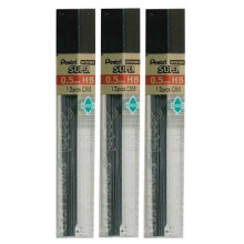 Pentel 0.5mm Size HB Shade Hardness Pencil Refill Replacement, 36pc