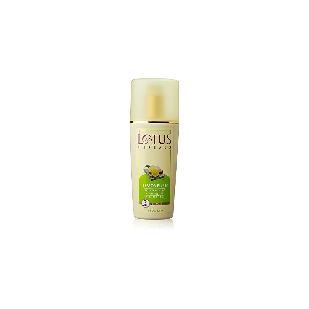 Lotus Herbals Lemonpure Turmeric and Lemon Cleansing Milk, 170ml