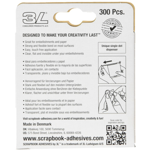 Scrapbook Adhesives 6 mm 300-Piece Adhesive Dots 1
