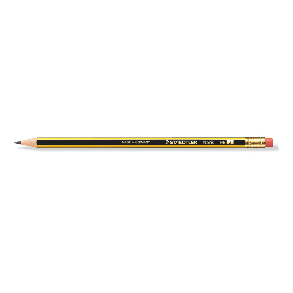 Staedtler Noris 122-HB Pencils Rubber-Tipped HB (2) Degree - Box of 12