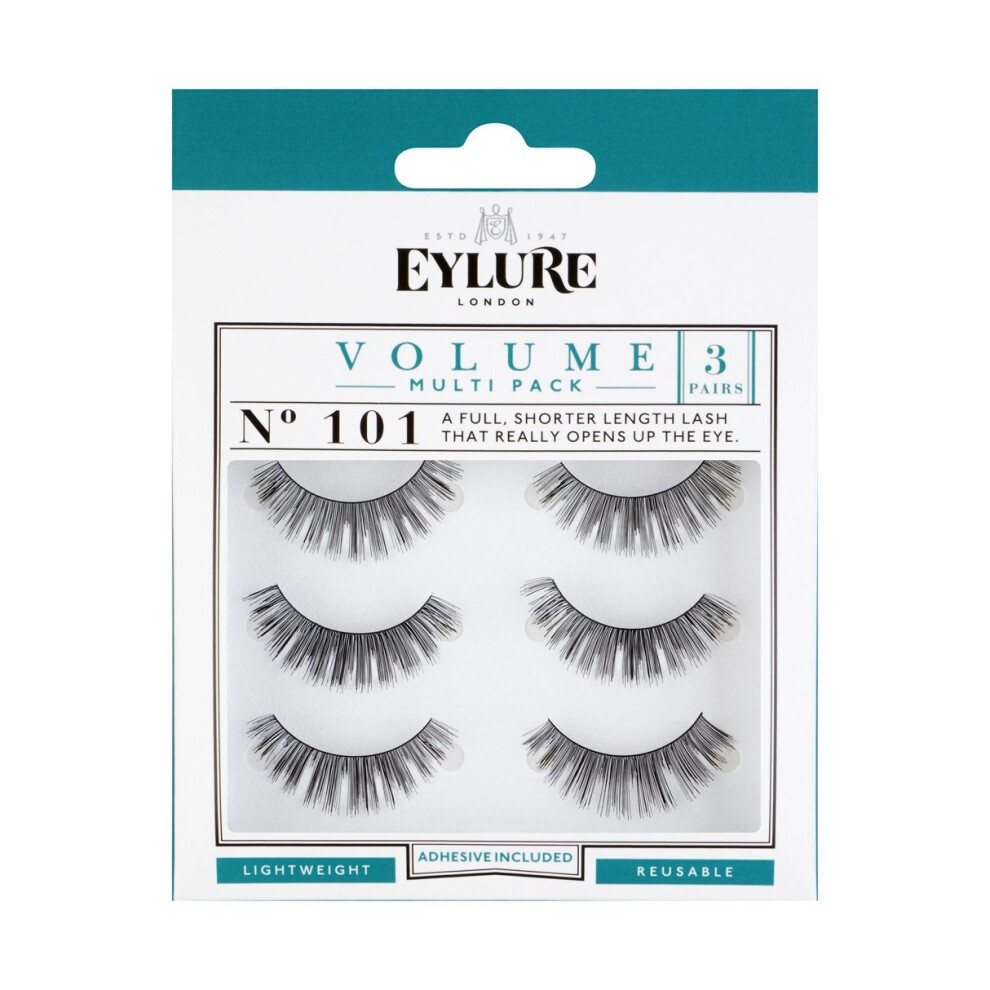 Eylure Strip Lashes No.101 (Volume) Multipack Pk Of 3