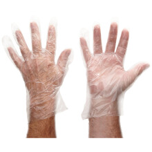 SHIELD HEA00141 Polyethylene Gloves Bags, Large, Clear (Pack of 100)