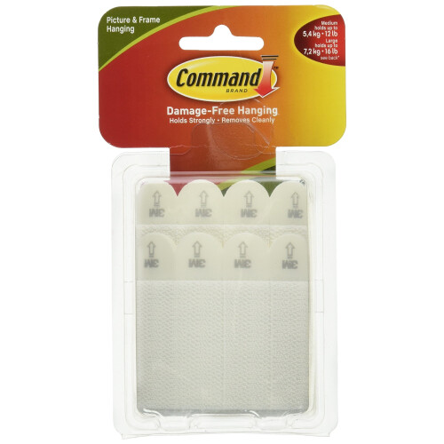 3M Command Medium ja Large Picture Hanging Strips Value Pack -arvopakkaus 2