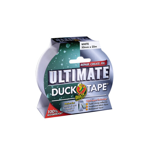 Duck Ultimate Cloth Tape, White - 50 mm x 25 m 1
