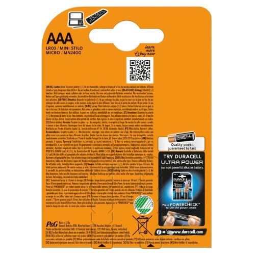 Duracell Duracell Plus Power AAA Plus 1 pack of 4 1