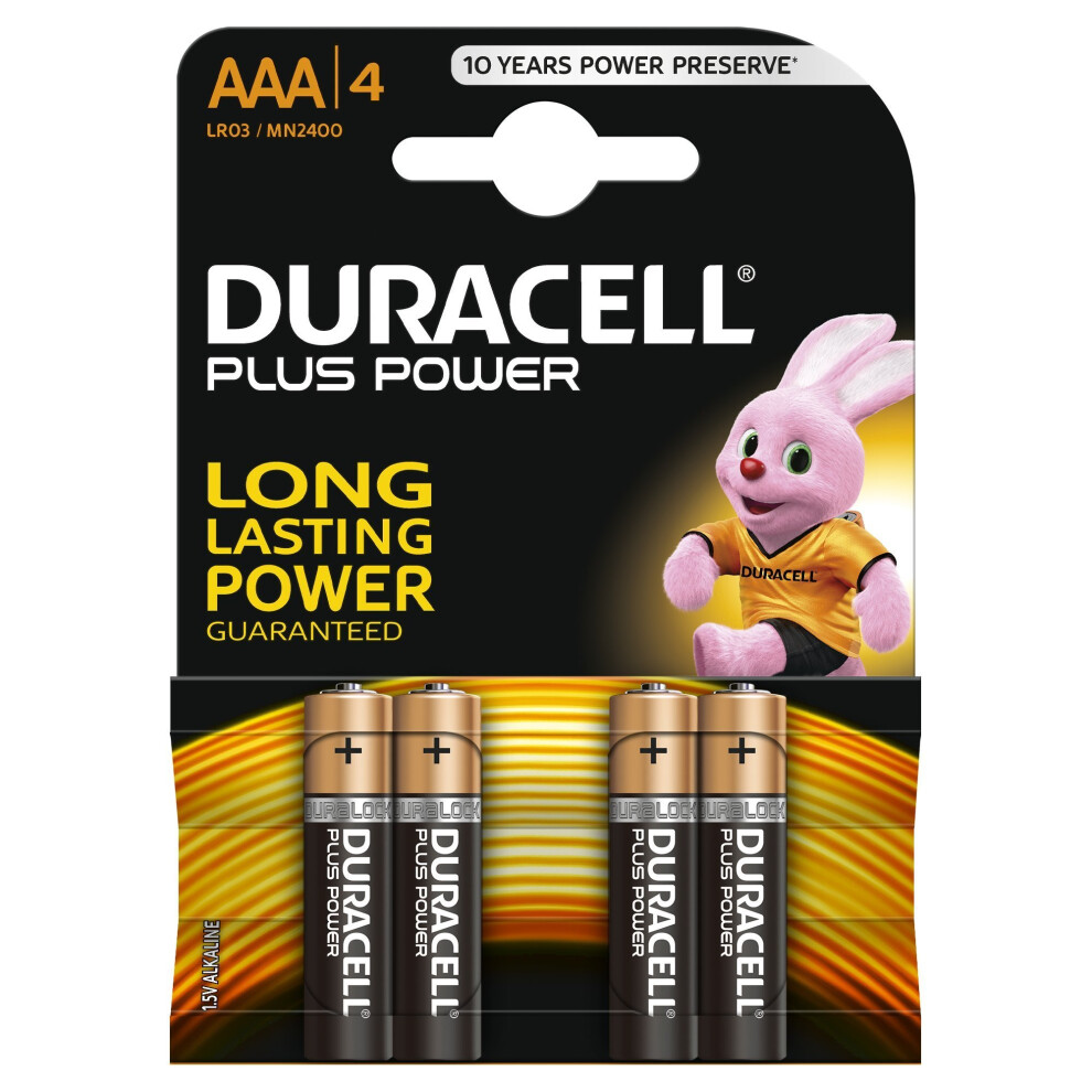 Duracell Plus Power AAA Plus 1 pack of 4