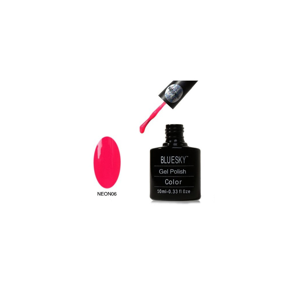 Bluesky Uv/Led Gel Nail Polish, Neon Cherise 10 Ml