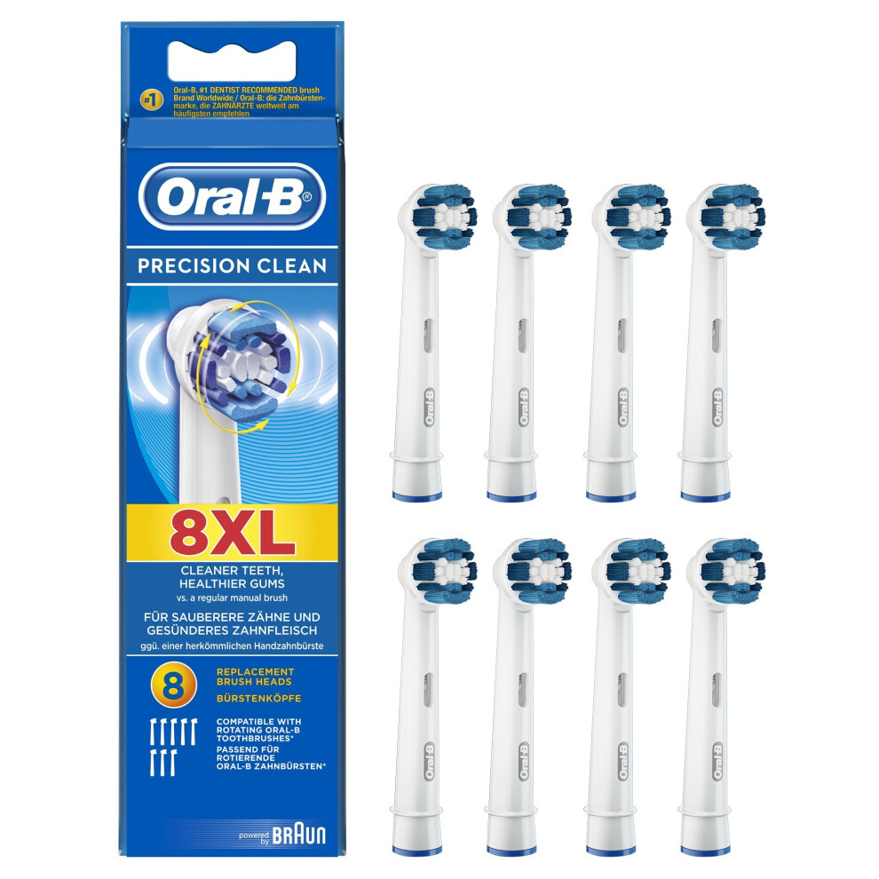 Oral-B PrecisionClean Electric Toothbrush Replacement Heads - Pack of 8