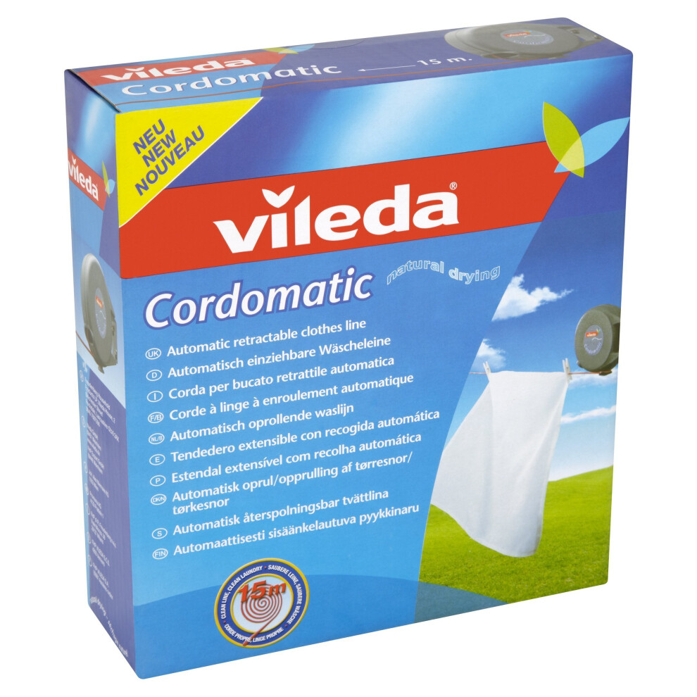 Vileda Cordomatic Retractable Clothes Line, 15 m