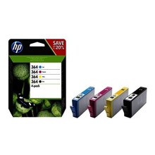 HP 364 4-Pack Black and Colour Original ink Combo Pack
