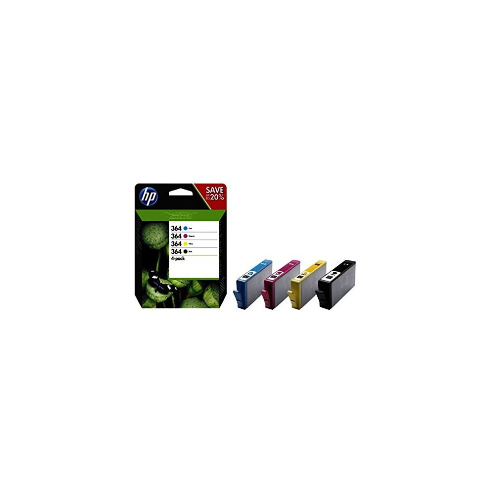 HP 364 4-Pack Black and Colour Original ink Combo Pack