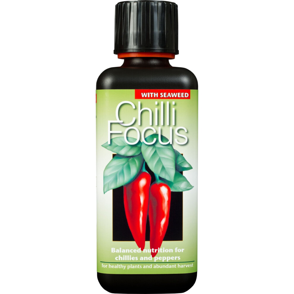 Growth Technology Ltd Chilli Focus Premium Liquid Fertiliser For Chillies & Peppers - 300Ml (Code 05-210-105)