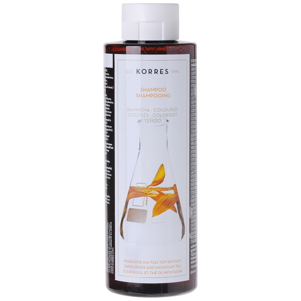 KORRES Shampoo Sunflower and Mountain Tea for Coloured Hair 250 ml