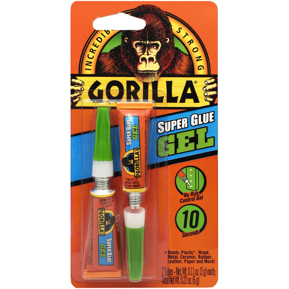 Gorilla Super Glue Gel Twin Pack-3g