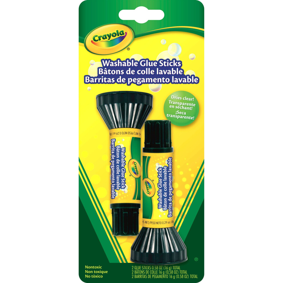 Crayola Washable Glue Sticks 2/Pkg-.2oz