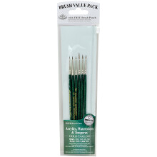 Value Pack Brush Sets-Taklon Detail 6/Pkg