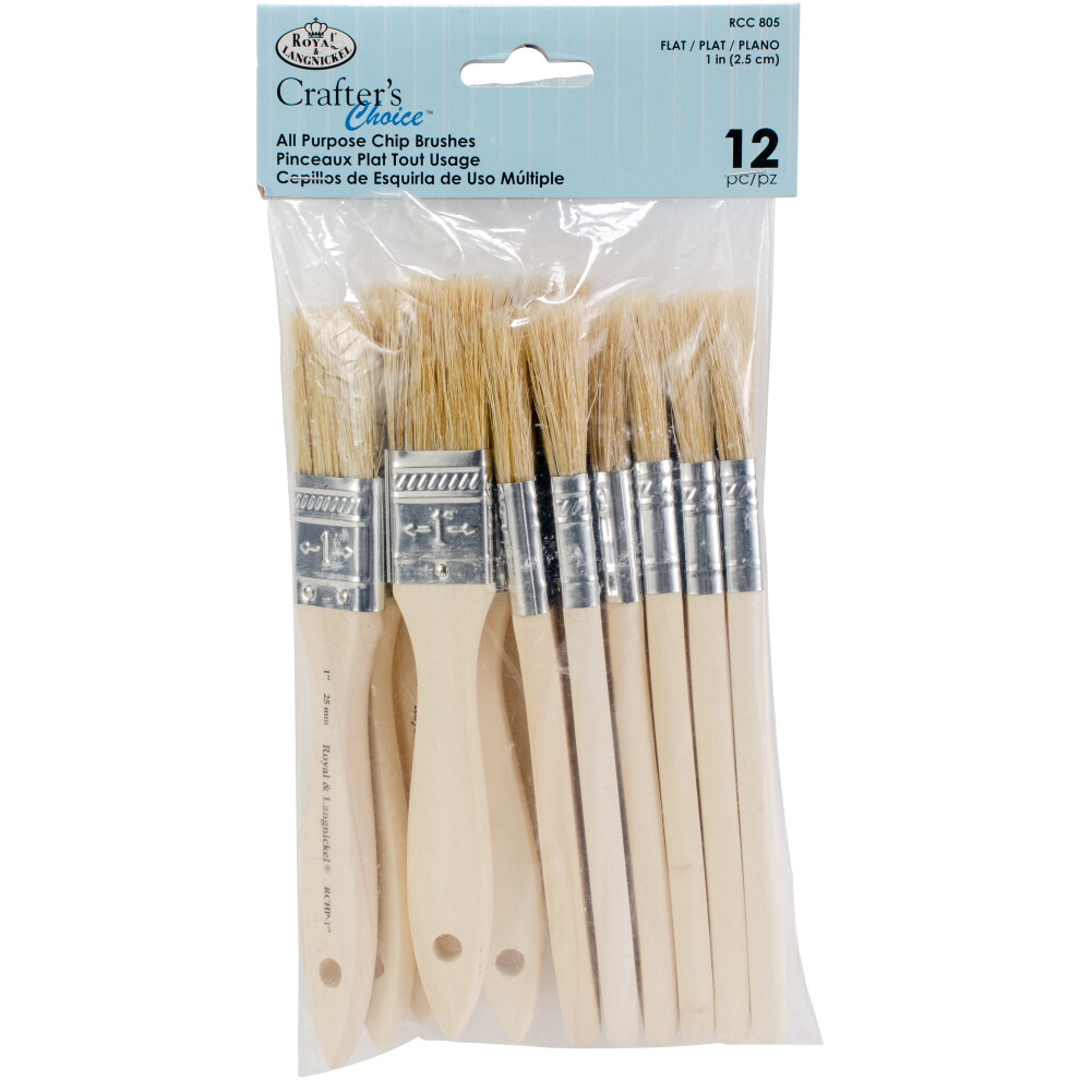 Crafter's Choice 1" Chip Brushes-12/Pkg