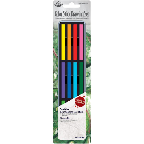 Color Stick Drawing Set W/Tin-