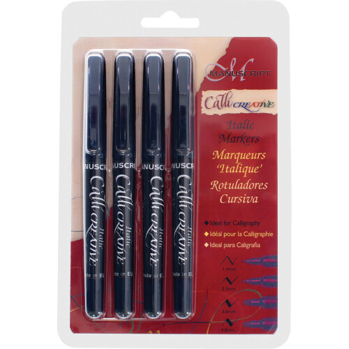 Manuscript CalliCreative Markers Assorted 4/Pkg-Black