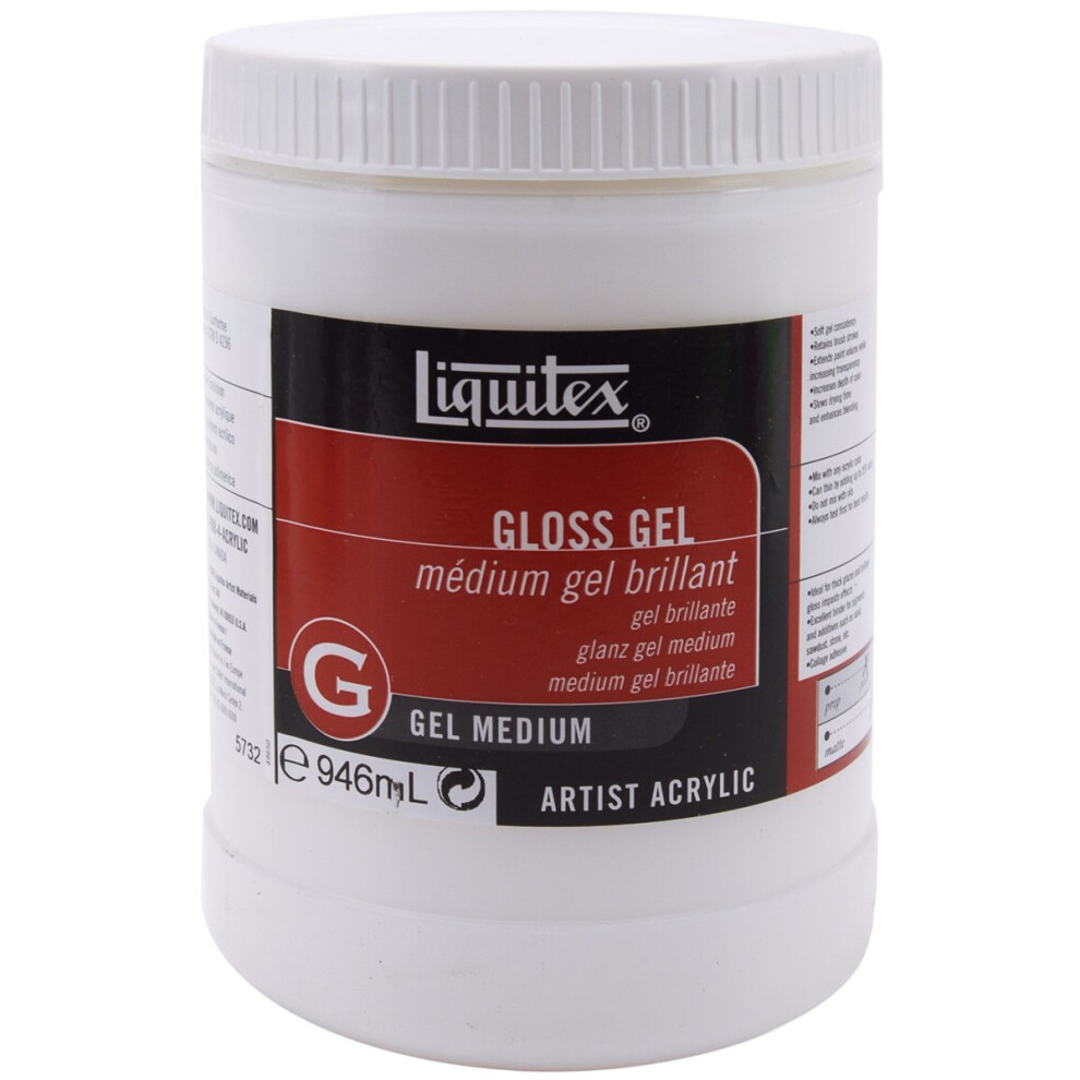 Liquitex Gloss Acrylic Gel Medium-32oz
