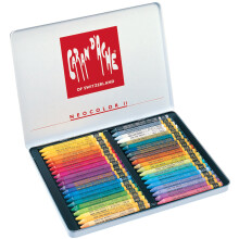 Crayones de cera acuarelables - Caran D'Ache - Neocolor II - 30 piezas - Azul y rojo - Mixto