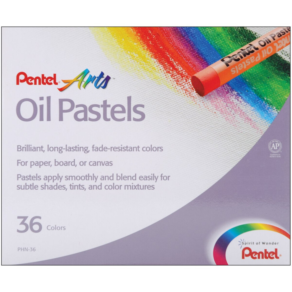 Pentel Oil Pastels 36/Pkg-Assorted Colors