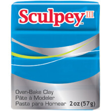 Pasta de polímero - Sculpey - Sculpey III - Turquesa - Maleável - Não tóxico - Cozimento a 130C