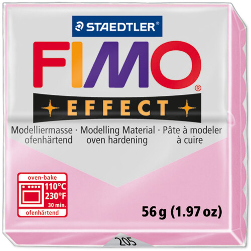 Staedtler Fimo Effect Polymer Clay 2oz-Light Pink
