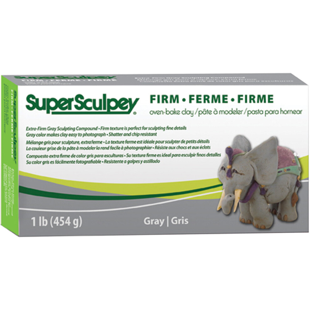 Super Sculpey Firm Clay 1lb-Gray