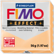 Argila de polímero - Staedtler - Fimo Effect Peche 405 - 56g - Endurecimento em forno 110C - Cor laranja