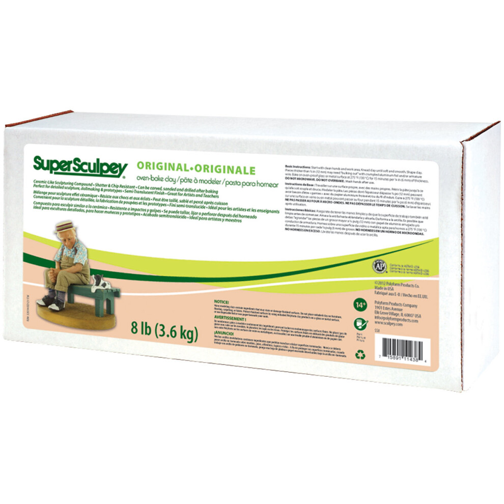 Super Sculpey Polymer Clay 8lb-Beige